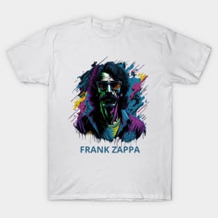 vector art a colorful graffiti illustration of Frank Zappa T-Shirt